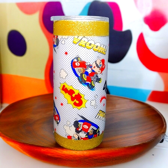 Hand Crafted Other - Mario Kart/15oz Handcrafted Tumbler